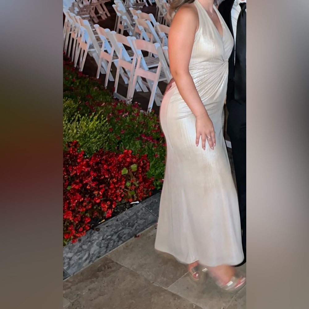 Elegant Cream Evening Dress